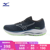Mizuno 美津浓 男女运动鞋慢跑鞋舒适耐磨回弹缓震透气跑步鞋 54/藏青色/白色/荧光绿 43