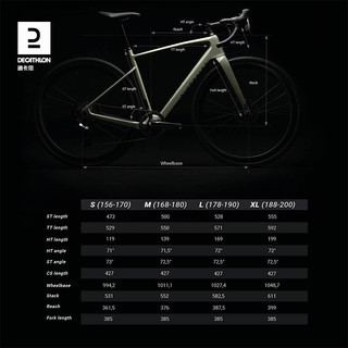DECATHLON 迪卡侬 GCR SRAM RIVAL AXS 碳纤维砾石公路自行车 8786191