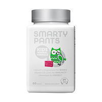 PLUS会员：SmartyPants 儿童乳钙镁锌维生素d3补钙软糖 60粒