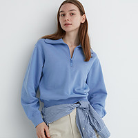 UNIQLO 优衣库 女装 半拉链卫衣(长袖宽角领上衣新品) 461649