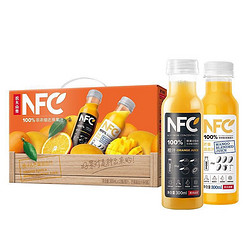 NONGFU SPRING 农夫山泉 100%NFC果汁饮料 300ml*12瓶（6瓶橙汁+6瓶芒果混合汁）缤纷礼