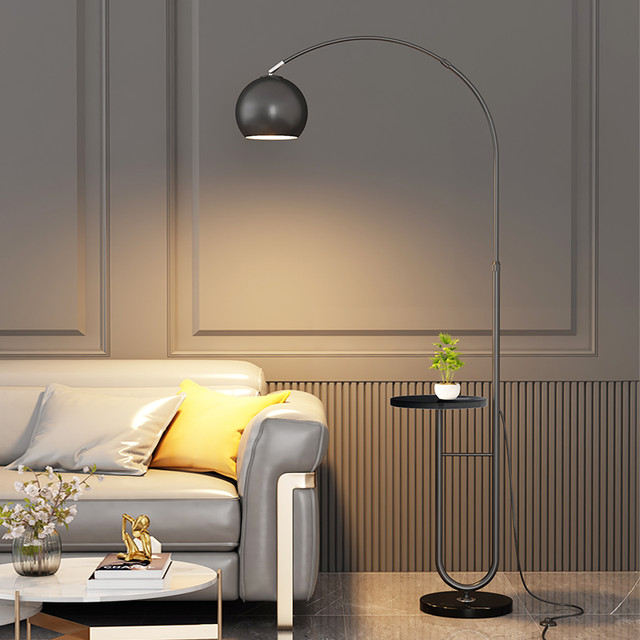 杜君 钓鱼落地灯北欧客厅卧室床头简约创意轻奢大理石茶几落地台灯