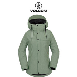 VOLCOM 钻石女装保暖耐磨单双板专业滑雪服2023冬季女款冲锋衣棉服