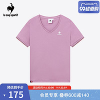 乐卡克 法国公鸡女士23年夏季新款日常基础V领短袖T恤CO-0164232