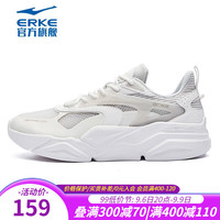 ERKE 鸿星尔克 plus会员，鸿星尔克（ERKE）鸿星尔克休闲鞋男软底轻便透气防滑减震耐磨百搭 苍野灰/微晶白 44