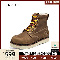 SKECHERS 斯凯奇 男鞋绑带工作靴大黄靴经典耐脏马丁靴柔软休闲鞋