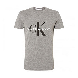 Calvin Klein CK男士T恤 短袖时尚经典logo夏装 J30J314314 P2F灰色 S