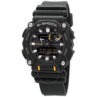 CASIO 卡西欧 G-Shock Alarm World Time 指针式模拟数字黑色表盘石英男表 GA-900-1A