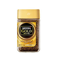 Nestlé 雀巢 日本进口雀巢咖啡金牌速溶咖啡提神纯黑咖啡粉无糖80g罐