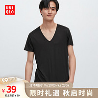 优衣库 男装 AIRism V领T恤(短袖) 462006 UNIQLO