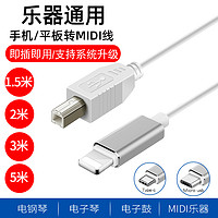 Bissox 会灵鸟 OTG转接头雅马哈电钢琴MIDI数据线typec适用苹果手机连接声卡电子鼓方口MIDI键盘USb HOST转换器内录线