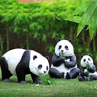 鸿日光辉 玻璃钢仿真大熊猫雕塑户外园林小品景观动物摆件小区草坪绿化装饰
