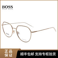 HUGO BOSS HugoBoss光学镜架男女款玫瑰金色韩版钛镜框眼镜架1281