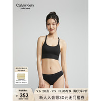 Calvin Klein 内衣女士时尚运动循环O交叉肩带无钢圈舒适文胸QP2812O UB1-太空黑 L