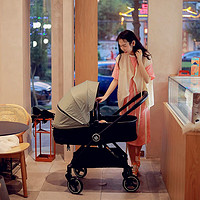 Haxiu 哈秀 超能力婴儿车可坐可躺轻便折叠双向高景观婴儿推车 卡莱特灰