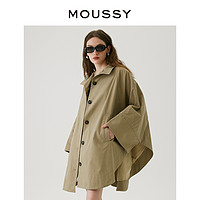 MOUSSY 摩西 秋季休闲宽松立领斗篷风衣外套女010FA230-5510