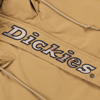 dickies棉服 迷彩面料拼接拉链连帽厚外套 棉服男DK008005 黑色 00L