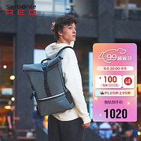 Samsonite 新秀丽 双肩包电脑包15.6英寸男背包书包旅行包户外休闲大容量 QK7青灰色