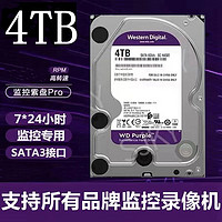 HUANANZHI 华南金牌 西数紫盘机械硬盘4T 6T 8T 10T监控录像机 点歌机 监控硬盘 SATA串口 4T