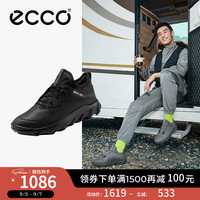 爱步(ECCO)运动鞋男袜套轻便缓震跑步鞋男百搭 驱动820274 黑色82027401001 40