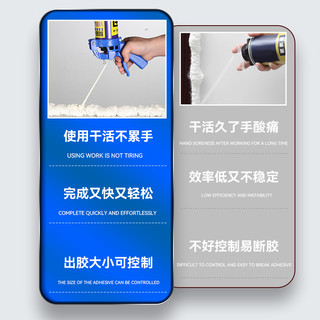 牛享 NiuXiang免清洗发泡胶枪泡沫胶枪打泡沫枪发泡枪填缝剂填充剂发泡胶枪