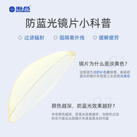 海昌 HYDRON防蓝光隐形近视眼镜3Cblue月抛3片官网