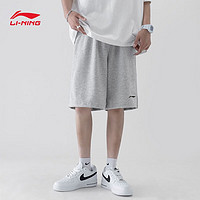 LI-NING 李寧 短褲男2023夏季棉質正品寬松透氣運動跑步健身訓練休閑五分褲