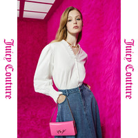 Juicy Couture 橘滋 梦境之翼logo扣v领泡泡袖衬衫