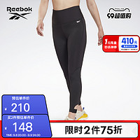 Reebok 锐步 官方女子TIGHT训练健身黑色弹力紧身脚踝镂空运动长裤