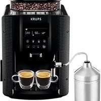 Krups 全自动咖啡机（1.8 升，15 巴，LC 显示屏，自动卡布奇诺制作系统 ) 黑色