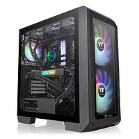 tt Thermaltake）光透View 300 MX 黑色 机箱水冷电脑主机（ARGB风扇*3/可替换前面板/4mm钢化玻璃/Type-C）