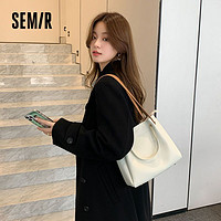 Semir 森马 单肩包女新款气质通勤手提包时尚大包包秋冬大容量水桶包女