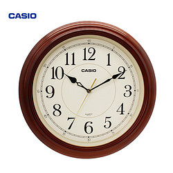 CASIO 卡西欧 挂钟客厅创意实木复古钟表现代简约石英钟时尚中式复古时钟挂表 IQ-121-5PF