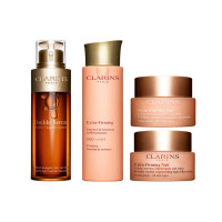 CLARINS 娇韵诗 双萃精华焕颜弹力保养组合（双萃精华100ml+弹力精华水200ml+弹力日霜50ml+弹力晚霜50ml）+（赠 青春赋活精华水50ml）
