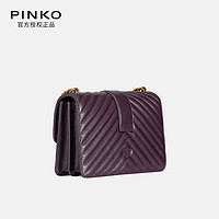 PINKO 品高 女包羊皮CLASSIC做旧金属燕子包紫色