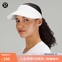 lululemon 丨Fast Paced 女士空顶遮阳帽 LW9ET8S 白色 O/S