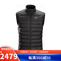 始祖鸟（ARC’TERYX）CERIUM LT VEST 徽标LOGO拉链无袖修身含羽绒男士保暖马甲 黑色 S