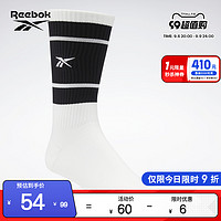 Reebok 锐步 官方夏季男女款SOCK经典宽标舒适透气吸汗中长筒篮球袜