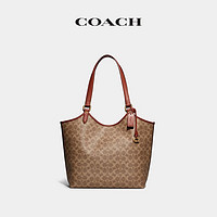 COACH 蔻驰 plus会员：单肩斜挎女包 B4/棕黄色 锈红色 C6337