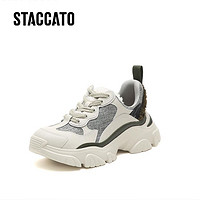 STACCATO 思加图 秋季新款时尚老爹鞋厚底增高休闲鞋撞色女鞋子EDW13CM2