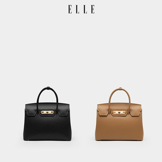 ELLE女包2023新款通勤手提包女大容量包包女斜挎女包高级感公文包