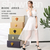绣川showtran彩虹抽屉式收纳柜免安装儿童衣柜加厚树脂宝宝床头柜