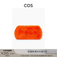 COS 女士 大尺寸绒感手拿包橙色1018808002