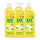 AXE 斧头 牌（AXE）柠檬护肤洗洁精套装1.18kg*3(1泵+2补)柠檬清香 维E呵护不伤手