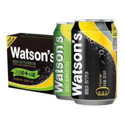 watsons 屈臣氏 苏打汽水混合系列 买20罐黑罐送4罐香草 气泡饮料 330ml*24罐