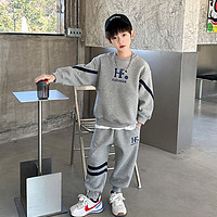 最最 童装男童套装春秋装2023新款韩版中大儿童休闲宽松运动两件套