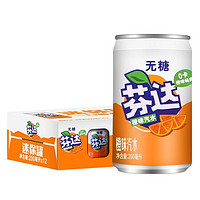 抖音超值购：Fanta 芬达 零卡mini迷你罐200ml*12罐装无糖饮料芬达橙味汽水可口可乐