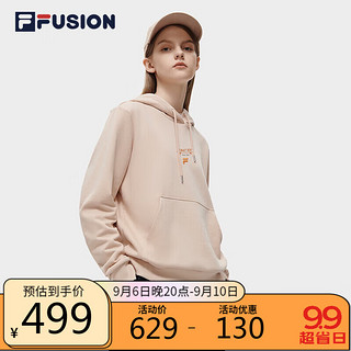 FILA FUSION 斐乐潮牌女子卫衣2023春季时尚休闲针织连帽上衣