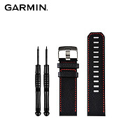 GARMIN 佳明 Fenix3 红织线黑色皮表带，适用于Fenix3/Fenix3HR/Fenix5X/Fenix5XP/D2/MK1