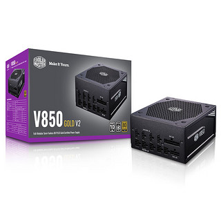 酷冷至尊 CoolerMaster)额定850W V850GOLD V2电源 金牌全模组/全日系电容/加强显卡线缆/一键降噪/电脑组件